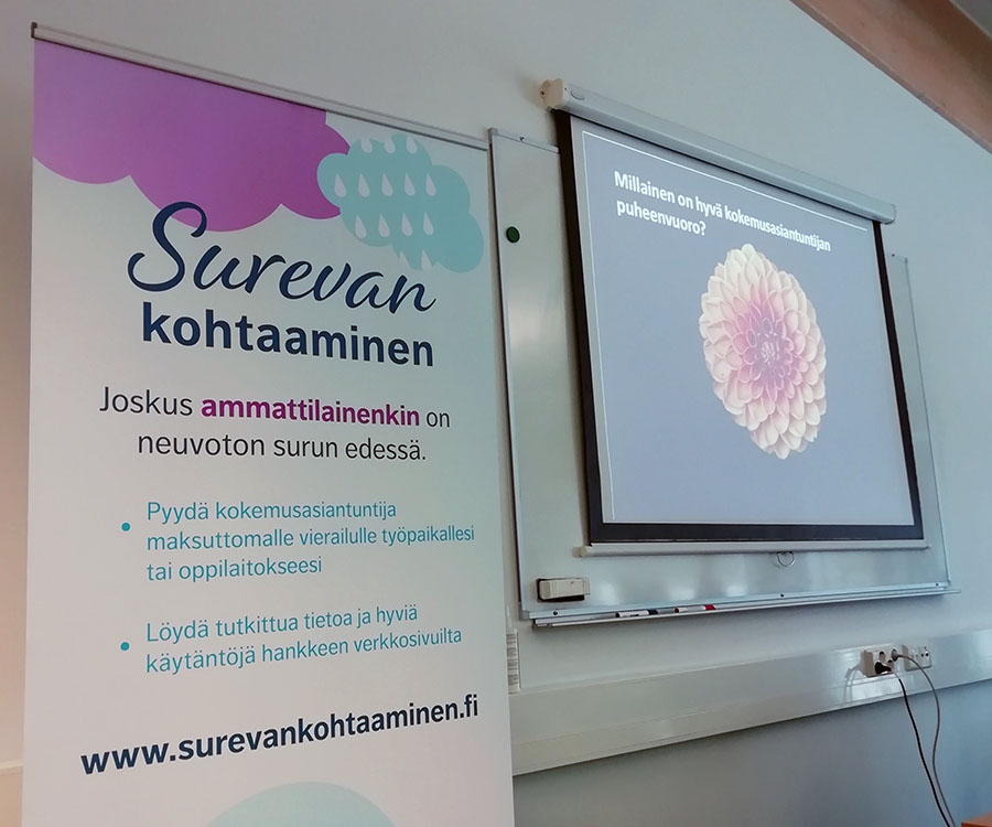 Surevan kohtaaminen -hankkeen kokemusasiantuntijoiden koulutus